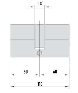 MTL800 Mul-T-Lock цилиндр с перекодировкой (4+1+1) L 110 Ф (50х60) кл/кл (латунь)