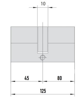 MTL800 Mul-T-Lock цилиндр с перекодировкой (4+1+1) L 125 Ф (45х80) кл/кл (латунь)