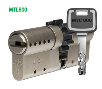 MTL800 Mul-T-Lock цилиндр с перекодировкой (4+1+1) L 100 Ш (40х60) кл/кл (никель)