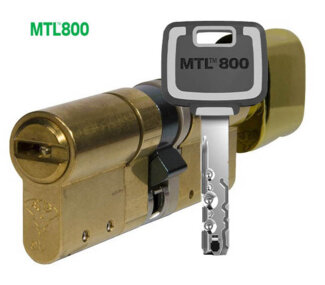 MTL800 Mul-T-Lock цилиндр с перекодировкой (4+1+1) L 66 ТФ (33х33) кл/верт (латунь)