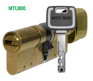 MTL800 Mul-T-Lock цилиндр с перекодировкой (4+1+1) L 100 ТФ (50х50) кл/верт (латунь)