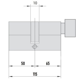 MTL800 Mul-T-Lock цилиндр с перекодировкой (4+1+1) L 115 ТФ (50х65) кл/верт (никель)