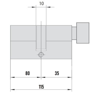 MTL800 Mul-T-Lock цилиндр с перекодировкой (4+1+1) L 115 ТФ (80х35) кл/верт (никель)