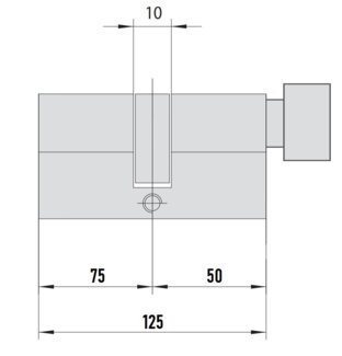 MTL800 Mul-T-Lock цилиндр с перекодировкой (4+1+1) L 125 ТФ (75х50) кл/верт (никель)