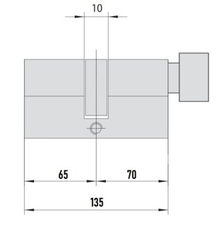 MTL800 Mul-T-Lock цилиндр с перекодировкой (4+1+1) L 135 ТФ (65х70) кл/верт (никель)