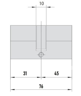 MTL300 Mul-T-Lock цилиндр с перекодировкой (4+1+1) L 76 Ф (31х45) кл/кл (латунь)