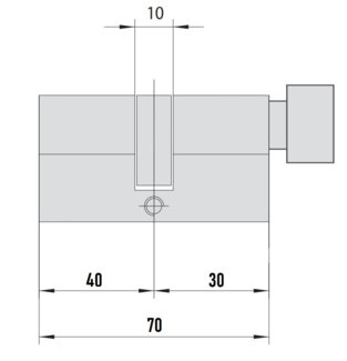 MTL300 Mul-T-Lock цилиндр с перекодировкой (4+1+1) L 70 ТФ (40х30Т) кл/верт (никель)