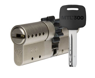 MTL300 Mul-T-Lock цилиндр с перекодировкой (4+1+1) L 80 Ш (35х45) кл/кл (никель)