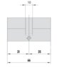 MTL400 Mul-T-Lock цилиндр с перекодировкой (4+1+1) L 66 Ф (31х35) кл/кл (никель)