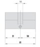 MTL400 Mul-T-Lock цилиндр с перекодировкой (4+1+1) L 81 Ф (31х50) кл/кл (никель)