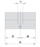 MTL400 Mul-T-Lock цилиндр с перекодировкой (4+1+1) L 91 Ф (31х60) кл/кл (никель)