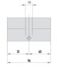 MTL400 Mul-T-Lock цилиндр с перекодировкой (4+1+1) L 96 Ф (31х65) кл/кл (никель)