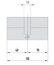 MTL400 Mul-T-Lock цилиндр с перекодировкой (4+1+1) L 115 Ф (40х75) кл/кл (никель)