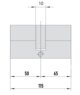 MTL400 Mul-T-Lock цилиндр с перекодировкой (4+1+1) L 115 Ф (50х65) кл/кл (никель)