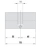 MTL400 Mul-T-Lock цилиндр с перекодировкой (4+1+1) L 115 Ф (55х60) кл/кл (никель)