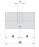 MTL400 Mul-T-Lock цилиндр с перекодировкой (4+1+1) L 120 Ф (45х75) кл/кл (никель)