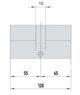 MTL400 Mul-T-Lock цилиндр с перекодировкой (4+1+1) L 120 Ф (55х65) кл/кл (никель)