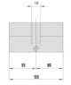 MTL400 Mul-T-Lock цилиндр с перекодировкой (4+1+1) L 135 Ф (55х80) кл/кл (никель)