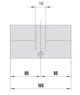 MTL400 Mul-T-Lock цилиндр с перекодировкой (4+1+1) L 160 Ф (80х80) кл/кл (никель)