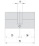 MTL400 Mul-T-Lock цилиндр с перекодировкой (4+1+1) L 71 Ф (33х38) кл/кл (латунь)