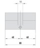 MTL400 Mul-T-Lock цилиндр с перекодировкой (4+1+1) L 80 Ф (40х40) кл/кл (латунь)