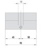 MTL400 Mul-T-Lock цилиндр с перекодировкой (4+1+1) L 95 Ф (45х50) кл/кл (латунь)