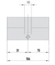 MTL400 Mul-T-Lock цилиндр с перекодировкой (4+1+1) L 106 Ф (31х75) кл/кл (латунь)