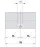 MTL400 Mul-T-Lock цилиндр с перекодировкой (4+1+1) L 110 Ф (55х55) кл/кл (латунь)