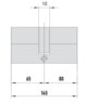 MTL400 Mul-T-Lock цилиндр с перекодировкой (4+1+1) L 145 Ф (65х80) кл/кл (латунь)