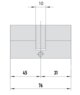 MTL400 Mul-T-Lock цилиндр с перекодировкой (4+1+1) L 76 Ш (31х45) кл/кл (никель)