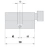 MTL400 Mul-T-Lock цилиндр с перекодировкой (4+1+1) L 130 ТФ (65х65Т) кл/верт (латунь)