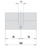 MTL600 Mul-T-Lock цилиндр с перекодировкой (4+1+1) L 140 Ф (70х70) кл/кл (никель)