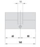 MTL600 Mul-T-Lock цилиндр с перекодировкой (4+1+1) L 140 Ф (60х80) кл/кл (латунь)