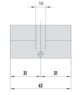 MTL600 Mul-T-Lock цилиндр с перекодировкой (4+1+1) L 62 Ф (31х31) кл/кл (латунь)