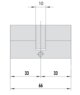 MTL600 Mul-T-Lock цилиндр с перекодировкой (4+1+1) L 66 Ш (33х33) кл/кл (никель)