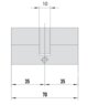 MTL800 Mul-T-Lock цилиндр с перекодировкой (4+1+1) L 70 Ф (35х35) кл/кл (латунь)