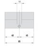 MTL800 Mul-T-Lock цилиндр с перекодировкой (4+1+1) L 85 Ф (40х45) кл/кл (латунь)